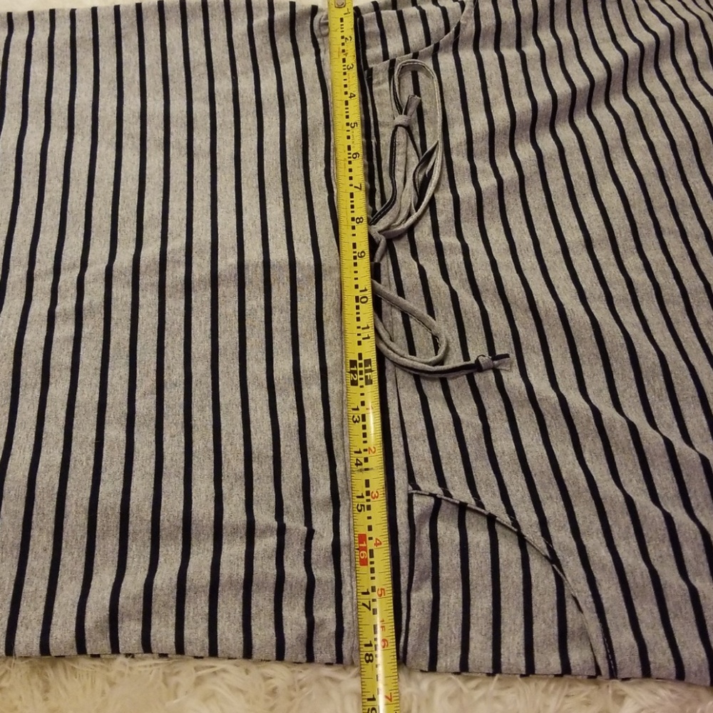 Grey and Navy Striped Dress - Picture 2 of 7